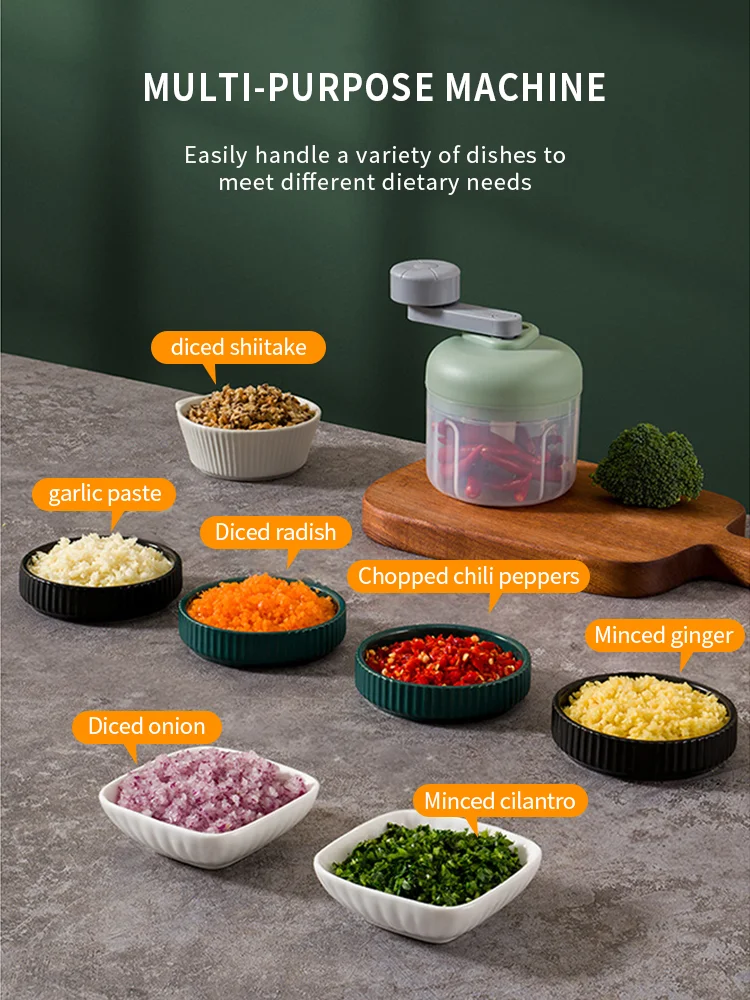 Manual Meat Mincer – Garlic Chopper and Vegetable Cutter 6