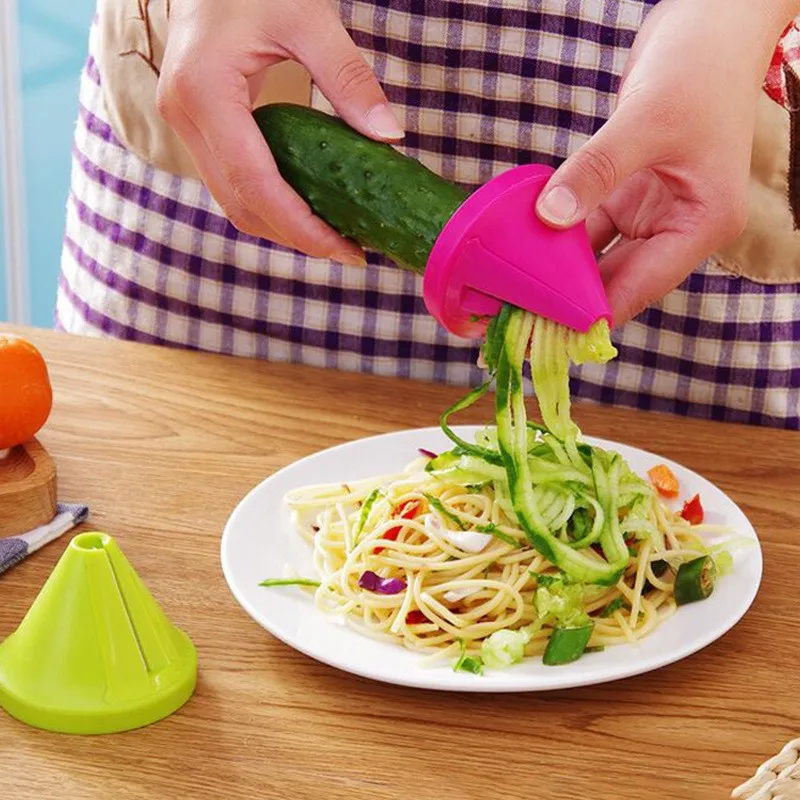 Vegetable Slicer Spiral Peeler – Manual Spiralizer and Fruit Cutter 1